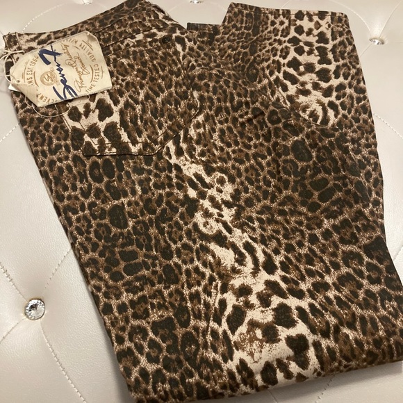 Seven7 Luxe Brown Leopard Print Skinny Jeans Size 14 - Picture 10 of 12
